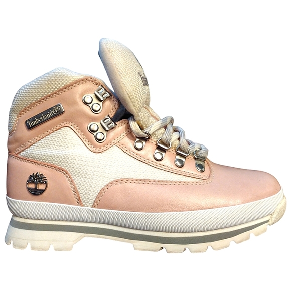 90s VTG TIMBERLAND Euro Hiker Boot, Pink/White, Size 8 VERY RARE!! - Picture 1 of 10